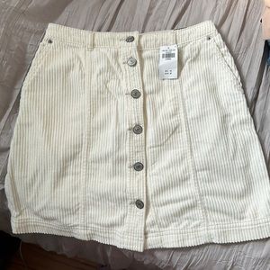 NWT Abercrombie & Fitch Corduroy Skirt Sz XS